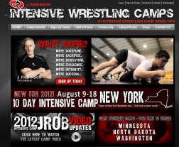 J robinson Intensive wrestling camp logo